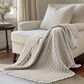Levtex Wilhemina 50" x 60" Quilted Throw in Natural, , large