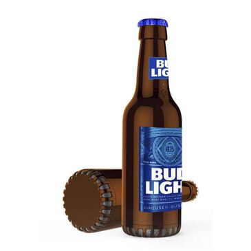 M & S Brands Bud Light Bottle Bluetooth Speaker, , large