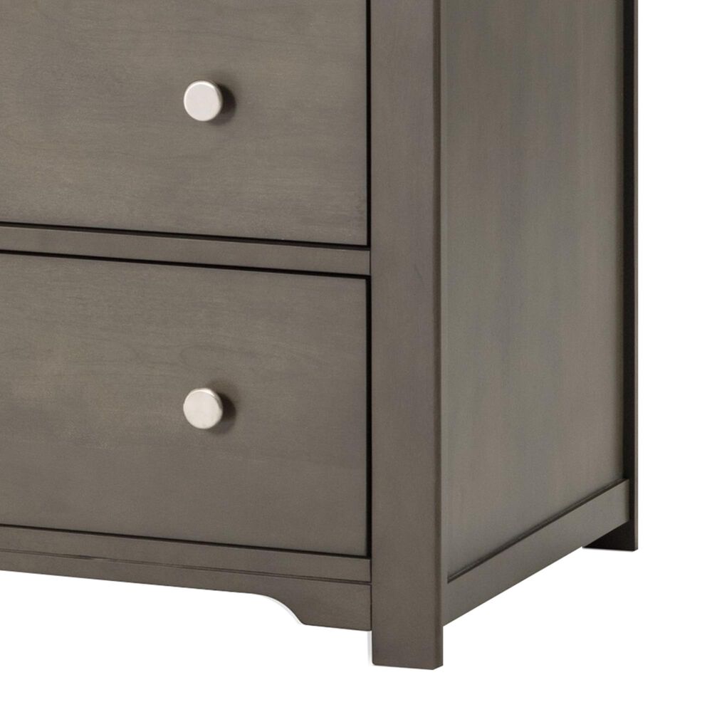Foundations Worldwide Harmony 3-Drawer Dresser with Changing Table Topper in Dapper Gray, , large