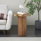 Maple and Jade Pedestal Accent End Table in Brown, , large