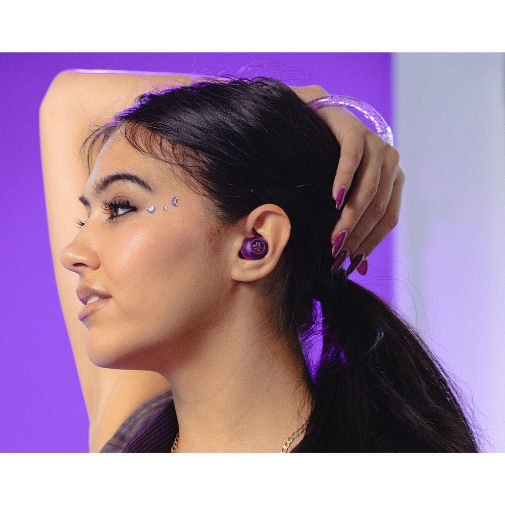 JLab Go Pop ANC True Wireless Earbuds in Transparent Purple, , large