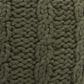 K & K Interiors 20" Square Hand Knit Braided Throw Pillow in Green, , large