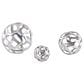 Maple and Jade 3-Piece Abstract Cutout Orb Decorative Sculpture Set in Silver, , large