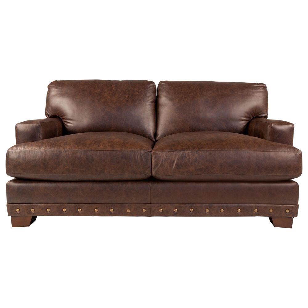 Hickorycraft Manhattan Leather Loveseat in Winslow, , large
