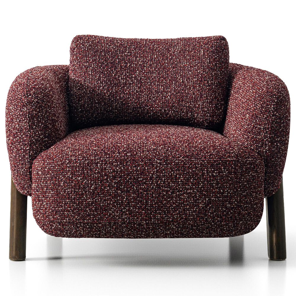 Furniture of America Premier Accent Chair in Burgundy Tweed, , large