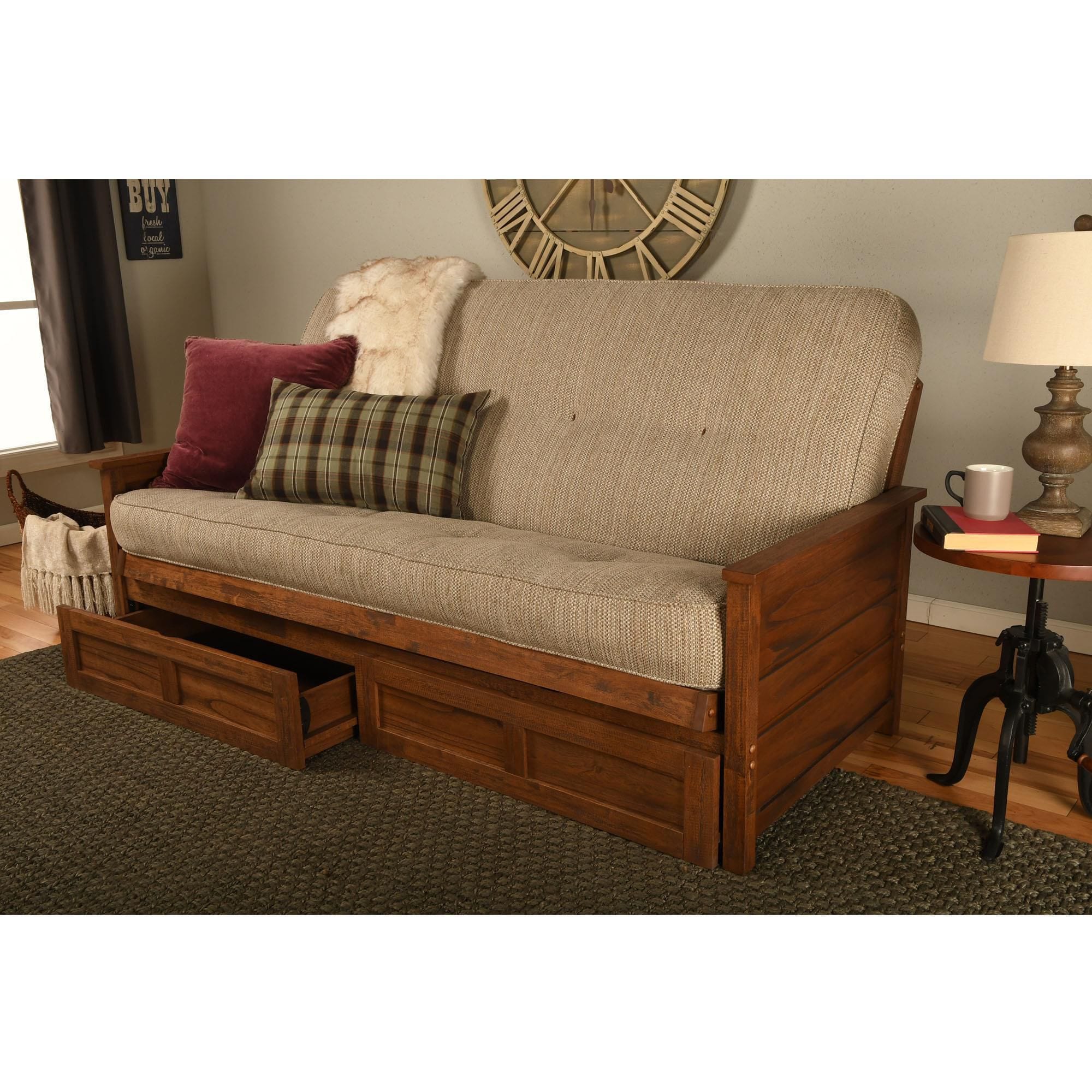 Kodiak Furniture Lexington Futon in Weathered Brown | NFM