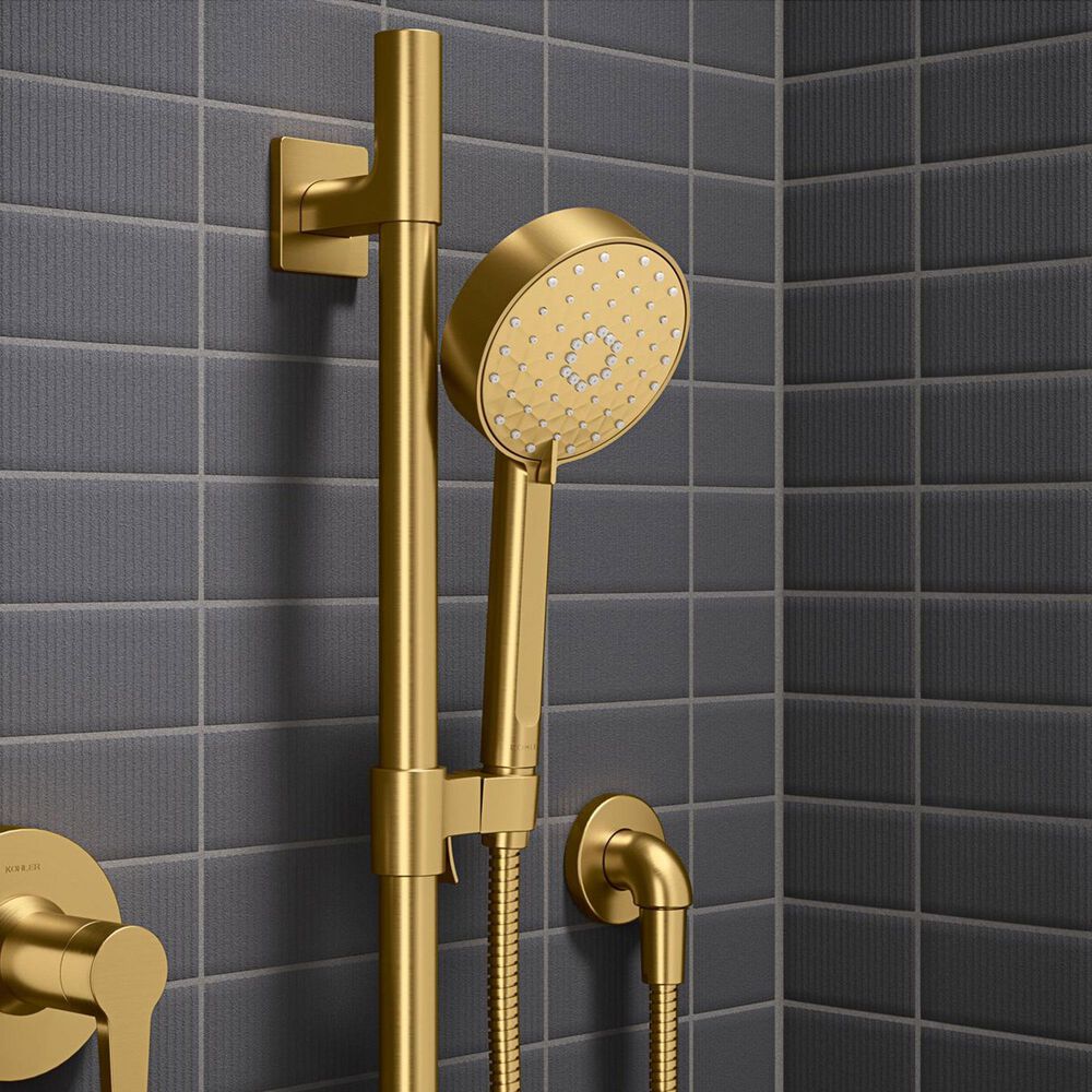 Kohler Awaken Showering Kit in Vibrant Brushed Moderne Brass, , large