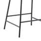 LumiSource Daniella Counter Stool with Black Faux Leather Upholstery in Black (Set of 2), , large