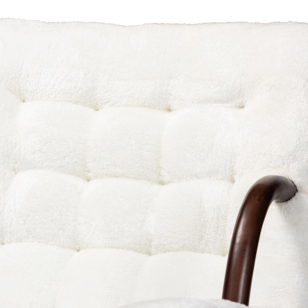 Baxton Studio Eisa Accent Chair in White, , large