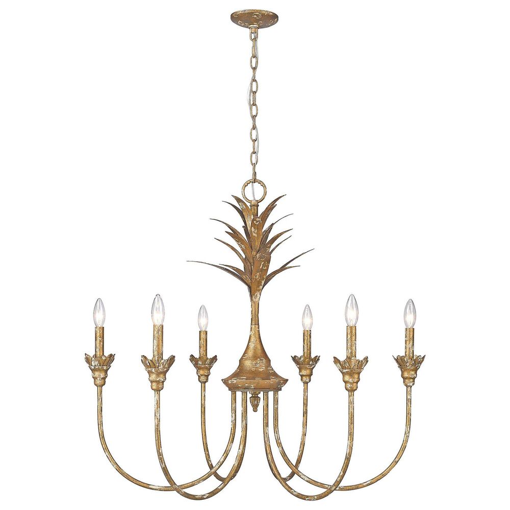 Golden Lighting Lillianne 6-Piece Light Chandelier in Heirloom Gold, , large