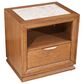Vista Haus Portrait 1-Drawer Nightstand with LED Lights in Sienna Brown, Cream and Peach, , large