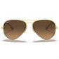 Ray-Ban Aviator Gradient Sunglasses with Brown Polarized Lenses in Matte Gold, , large
