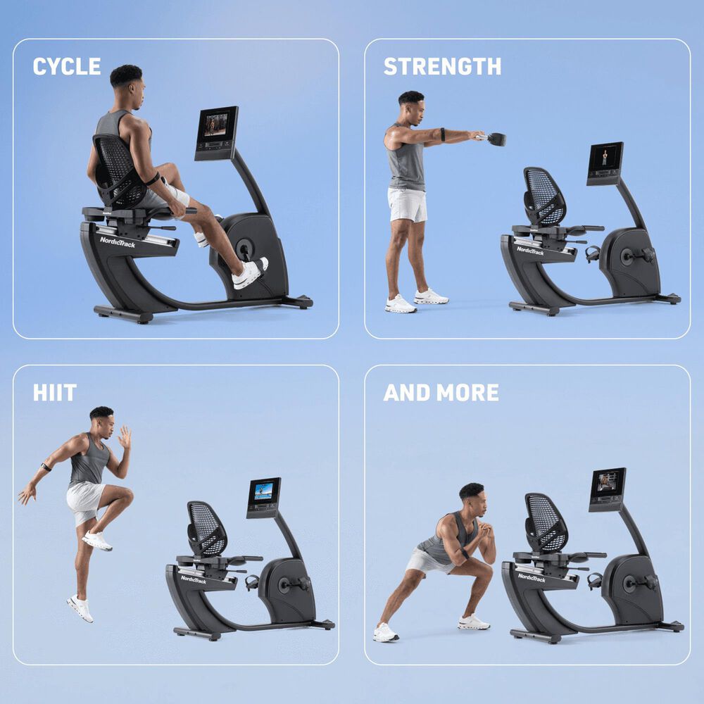 NordicTrack New 10 Recumbent Exercise Bike in Black, , large