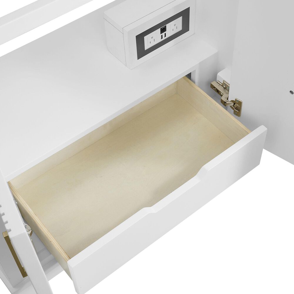 37B Fenwick 30" Single Bathroom Vanity in Bright White with Glossy White Composite Stone Top and Backsplash, , large