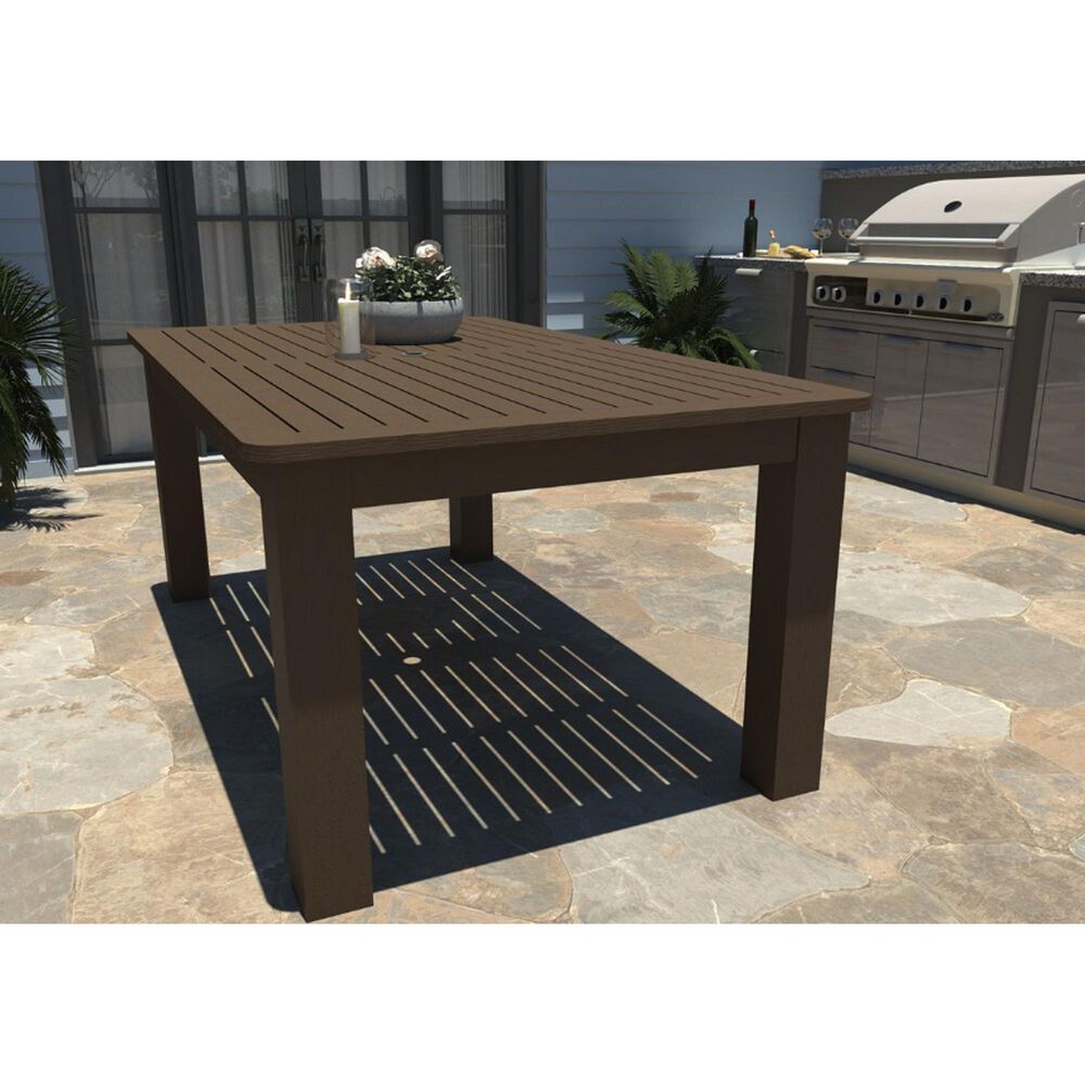 Highwood USA Weatherly 7-Piece 72&quot; Rectangular Patio Counter Height Dining Set in Weathered Acorn, , large