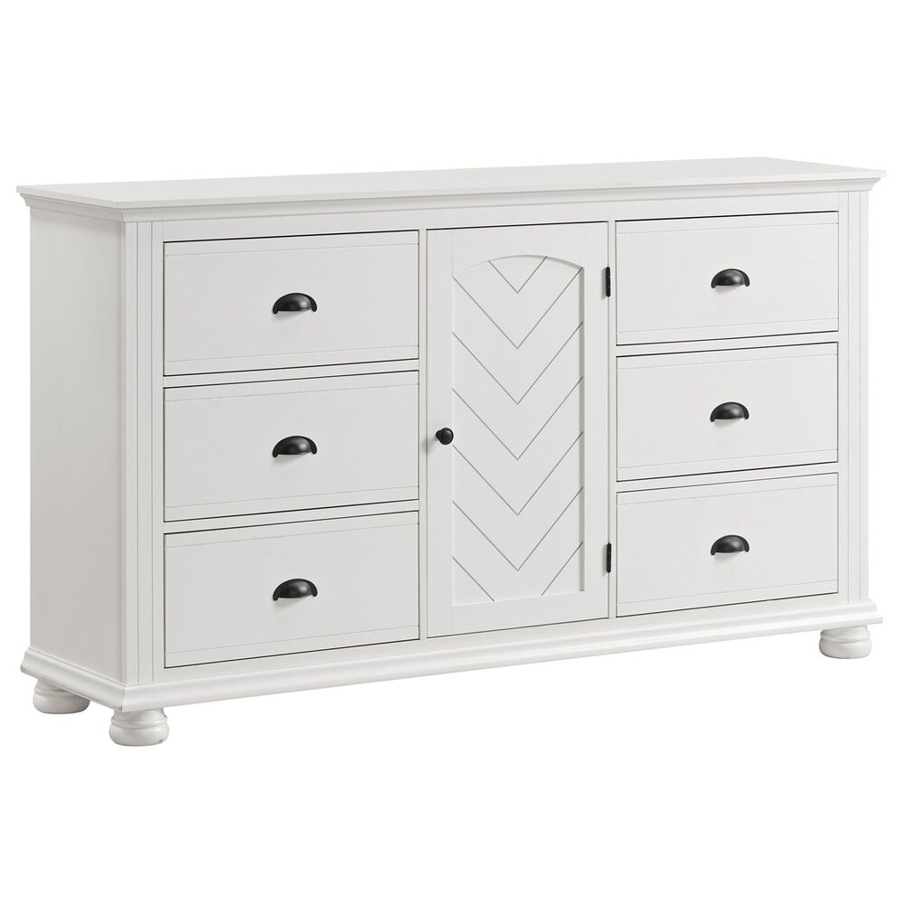 Mayberry Hill 5 Piece Full Bed Set in White, , large