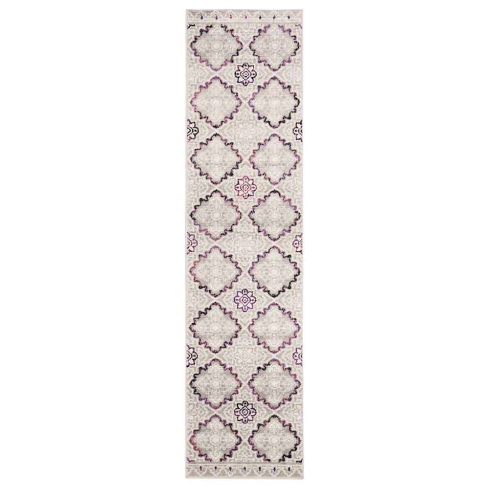 Safavieh Skyler SKY199P 2" x 8" Gray and Pink Scatter Rug, , large