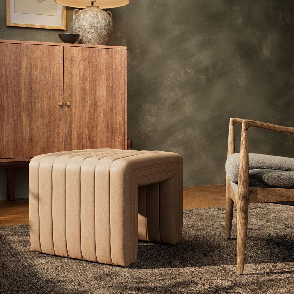 Four Hands Augustine 21&quot; Square Ottoman in Palermo Drift, , large