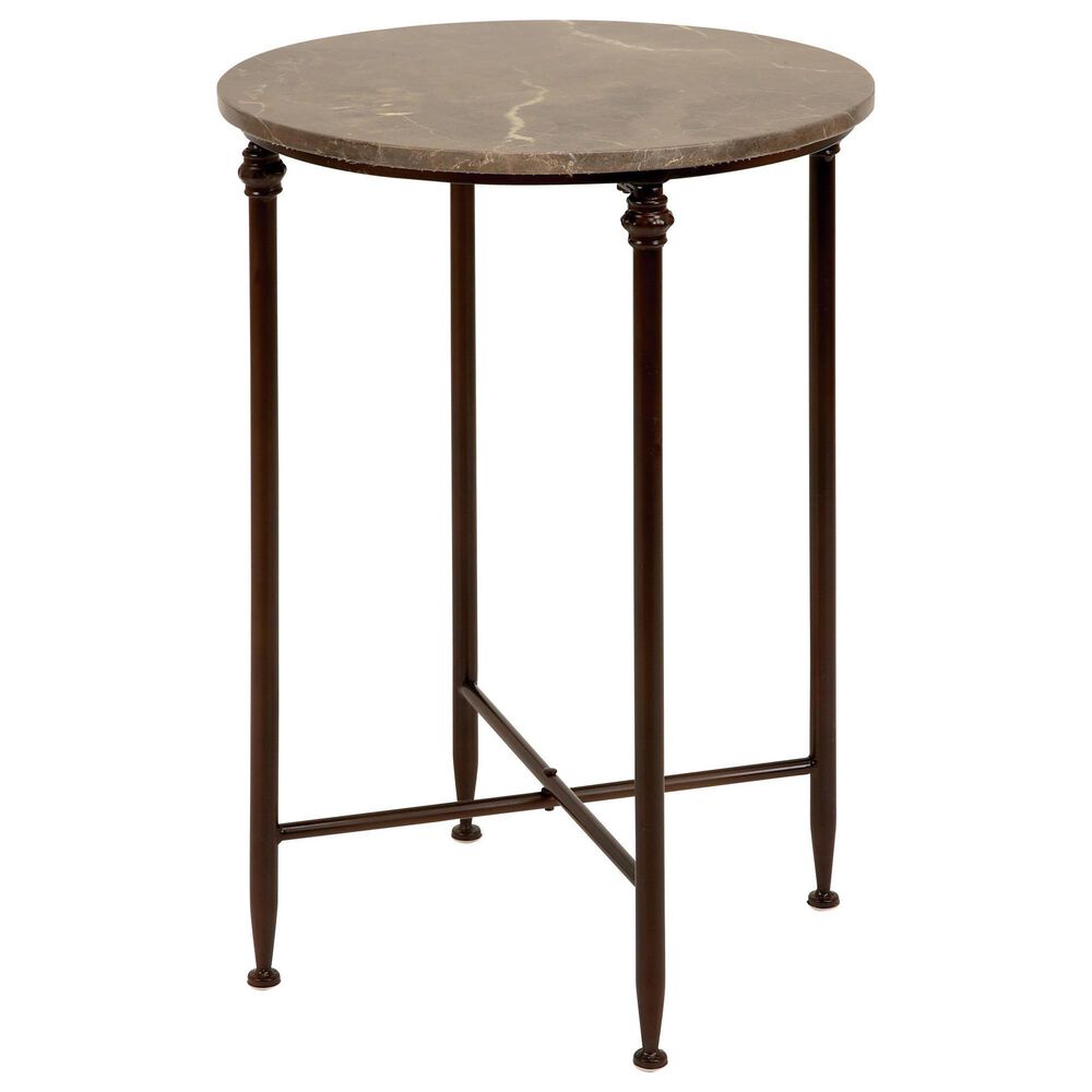 Maple and Jade 26" x 18" Accent Table in Black and Marble, , large