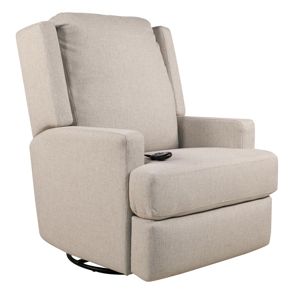 Best Home Furnishings Ainsley Power Swivel Glider Recliner in Tusk