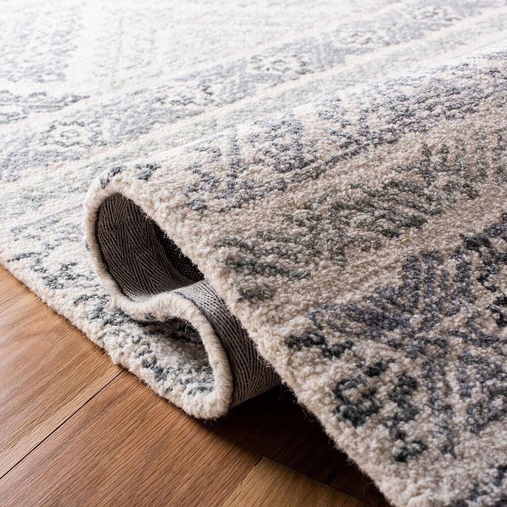 Safavieh Micro-Loop 8&#39; x 10&#39; Ivory and Grey Area Rug, , large