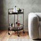 Four Hands Mira Bar Cart-Smoked Brown Cast Glass, , large