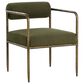 Club Collection By Sunpan Ajani Arm Chair with Copenhagen Olive Cushion in Antique Brass, , large