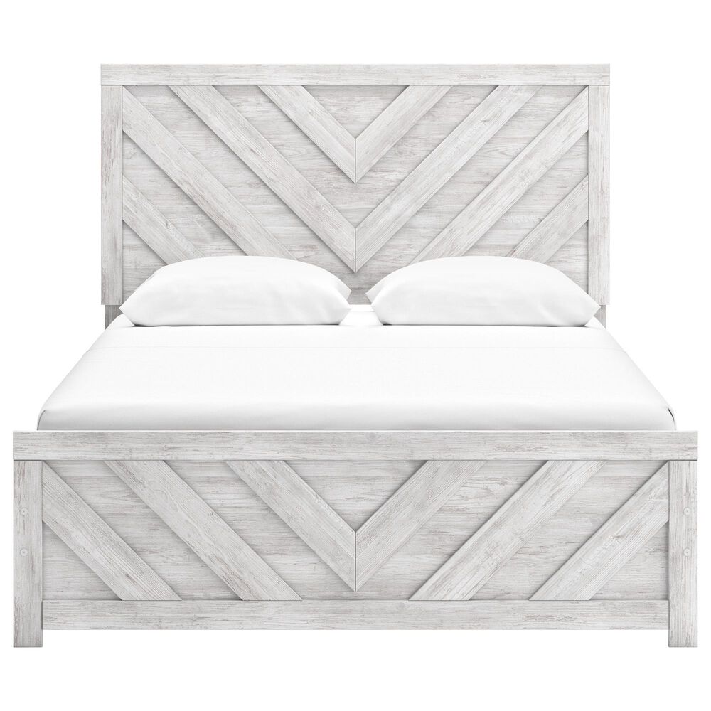 Ashley Cayboni 4 Piece Queen Bedroom Set in Whitewash Paint, , large