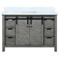 Lexora Home Marsyas 48" Single Bathroom Vanity in Ash Grey with 2 cm White Cultured Marble Top and Rectangular Sink, , large