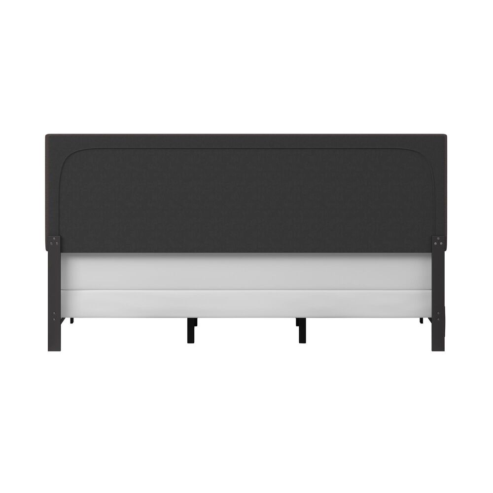 Richlands Furniture Willow King Upholstered Panel Bed in Charcoal, , large