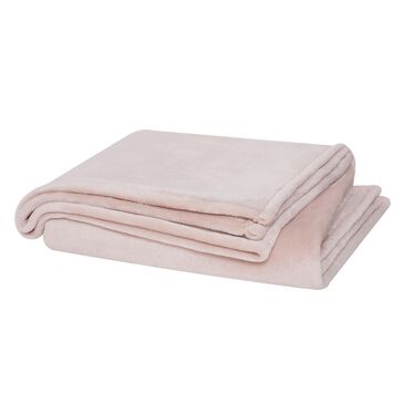 Pem America Cannon Solid Plush Full/Queen Blanket in Blush, , large