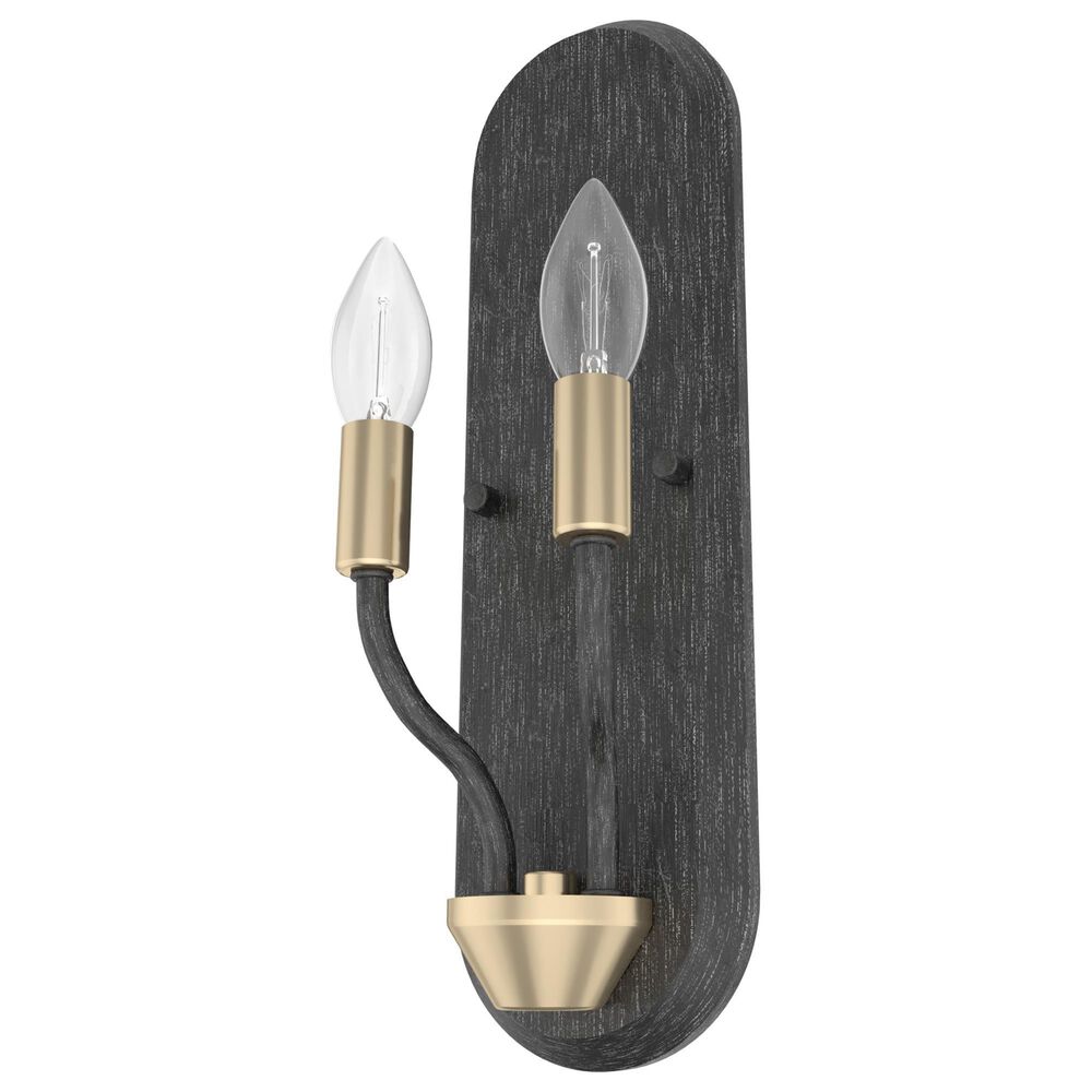 Hunter Merlin 2-Light Wall Sconce in Rustic Iron and Alturas Gold, , large