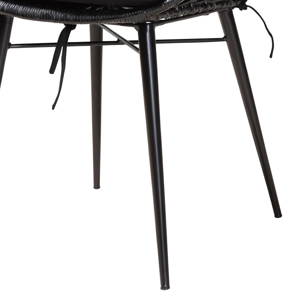 Baxton Studio Ballerina Arm Chair in Black (Set of 2), , large
