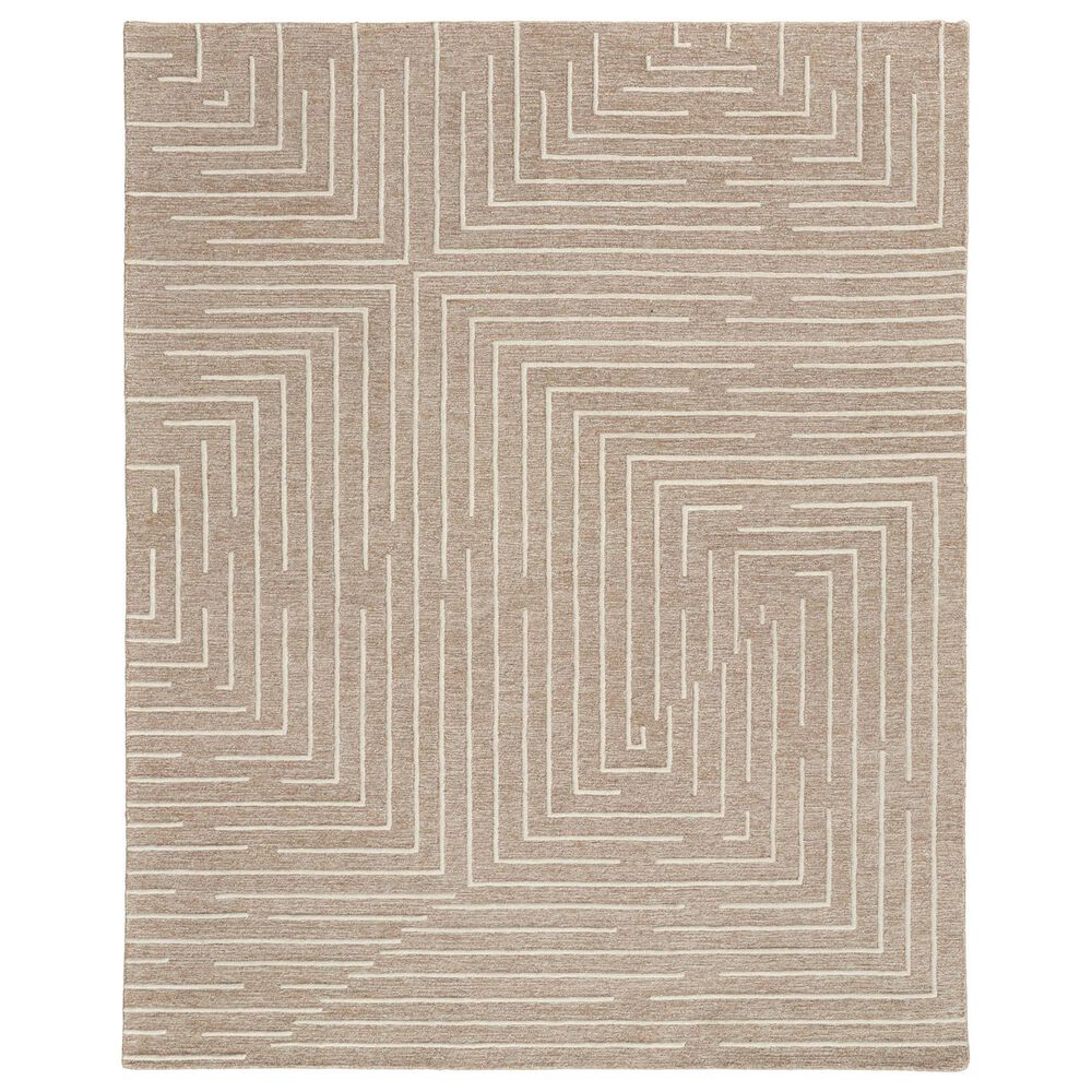 Feizy Rugs Fenner 5" x 8" Beige and Ivory Area Rug, , large