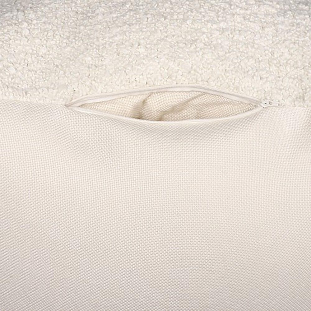L.R. Home Boucle Ottoman in Ivory, , large