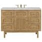 James Martin Vanities Laurent 48" Single Bathroom Vanity in Light Natural Oak with 3 cm Eternal Jasmine Pearl Silestone Top, Rectangular Sink and FreePower Wireless Charger, , large