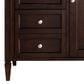 James Martin Vanities Brittany 36" Single Bathroom Vanity in Burnished Mahogany with 3 cm Carrara White Marble Top and Rectangle Sink, , large
