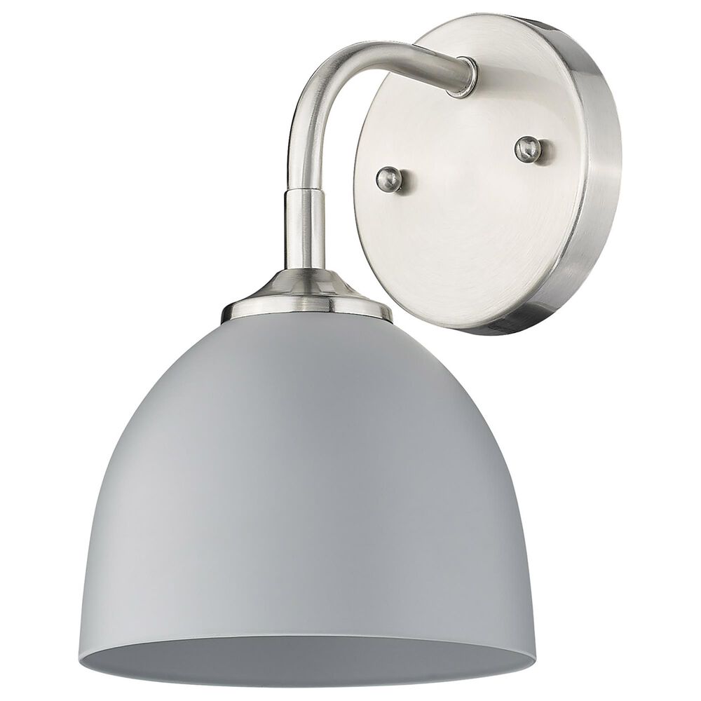 Golden Lighting Zoey 1-Light Wall Sconce in Pewter and Gray, , large
