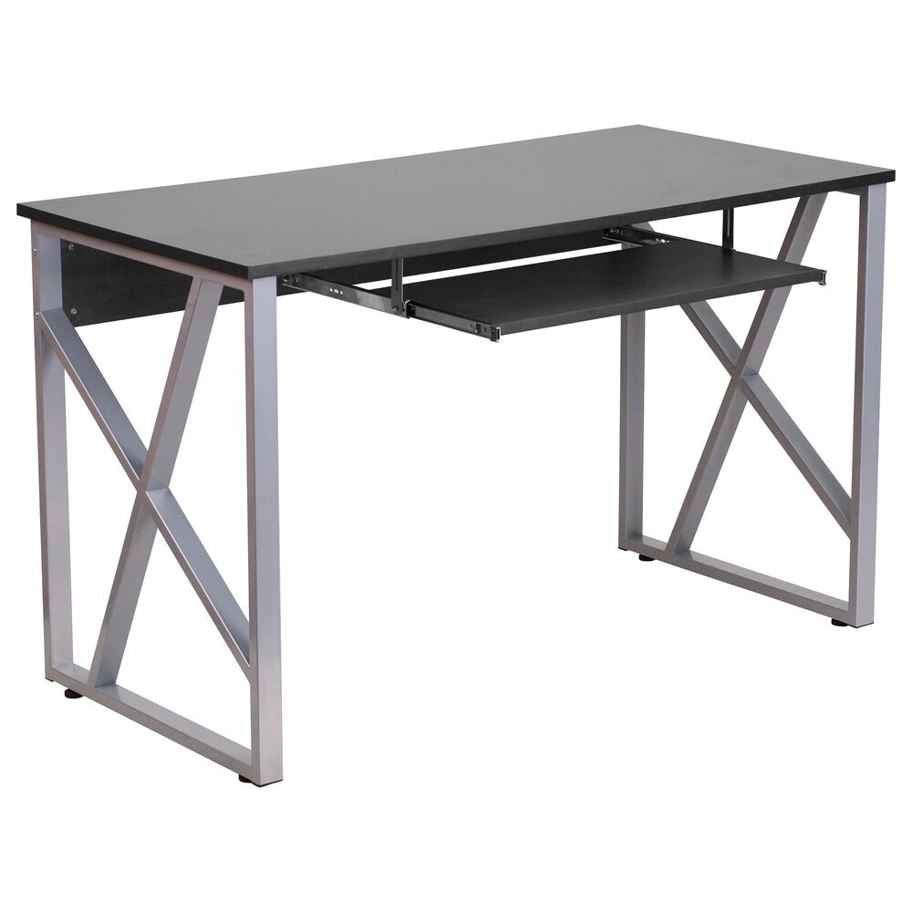 Flash Furniture Desk in Black and Metal, , large