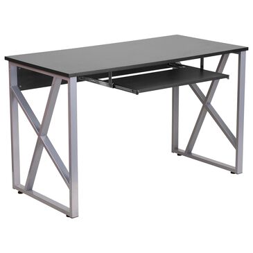 Flash Furniture Desk in Black and Metal, , large