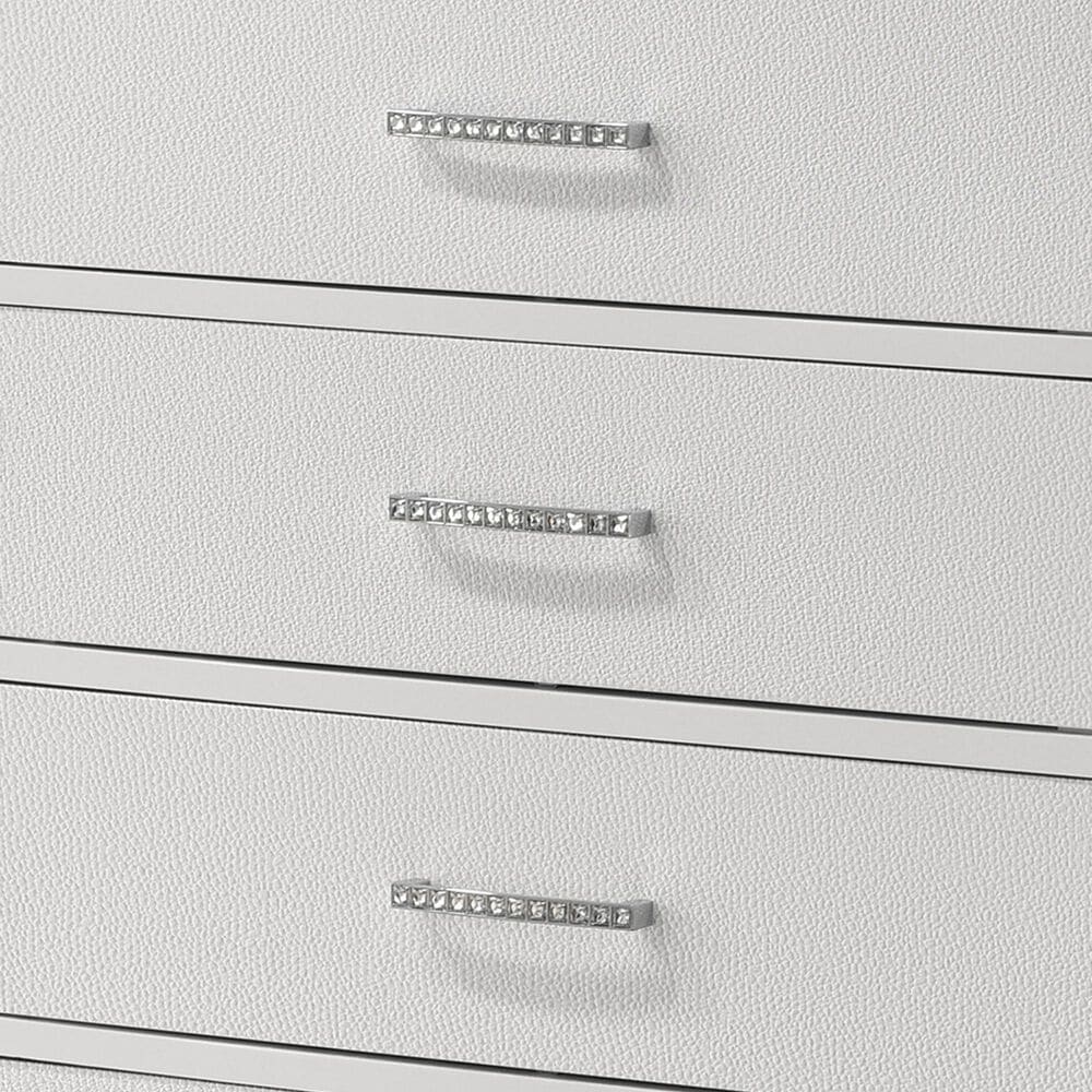 Crown Mark Amalia 5-Drawer Chest in White, , large