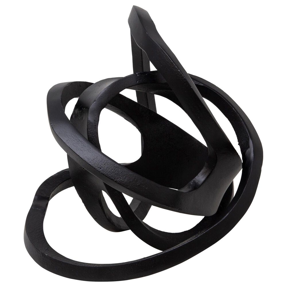 Sagebrook Home 9" Knotted Orb in Black, , large