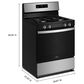 Whirlpool 5.1 Cu. Ft. Gas Range with No Preheat Mode in Stainless Steel, , large