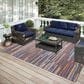 Dalyn Rug Company Sedona Striped 10" x 14" Denim Indoor/Outdoor Area Performance Rug, , large