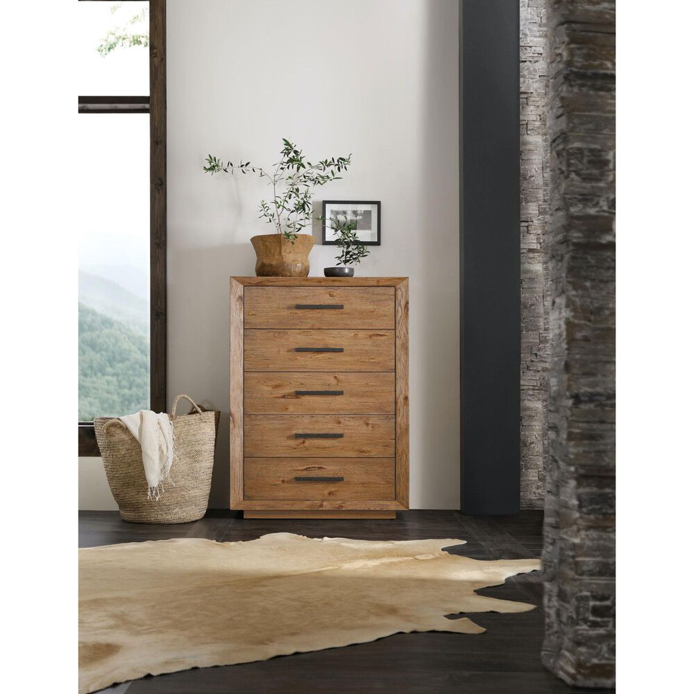 Hooker Furniture Big Sky 40&quot; 5-Drawer Chest in Vintage Natural, , large
