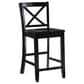 Linon Home Decor Torino X-Back Counter Stool in Black, , large