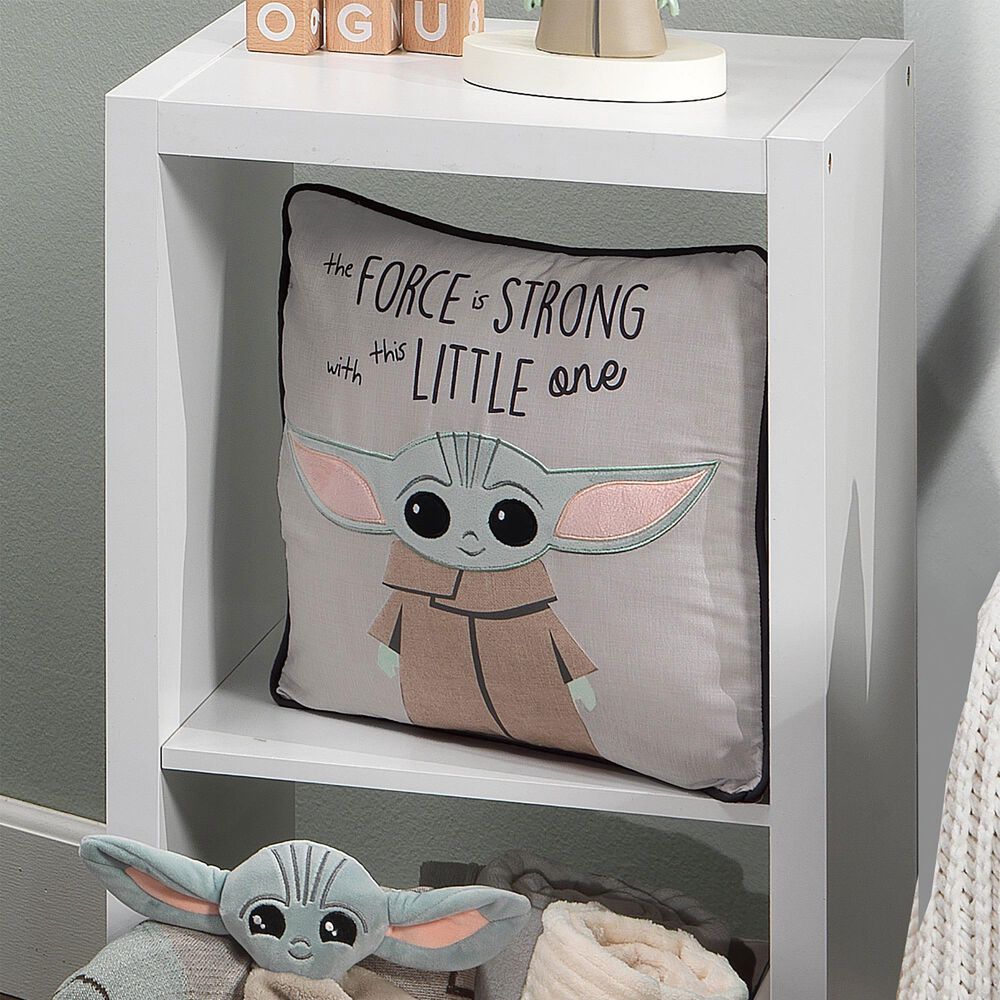 Lambs and Ivy Star Wars The Child Star Wars The Child Throw Pillow in Blush, White, Green and Black, , large