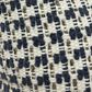 Howard Elliott Furley Short Pouf in Navy and Ivory, , large