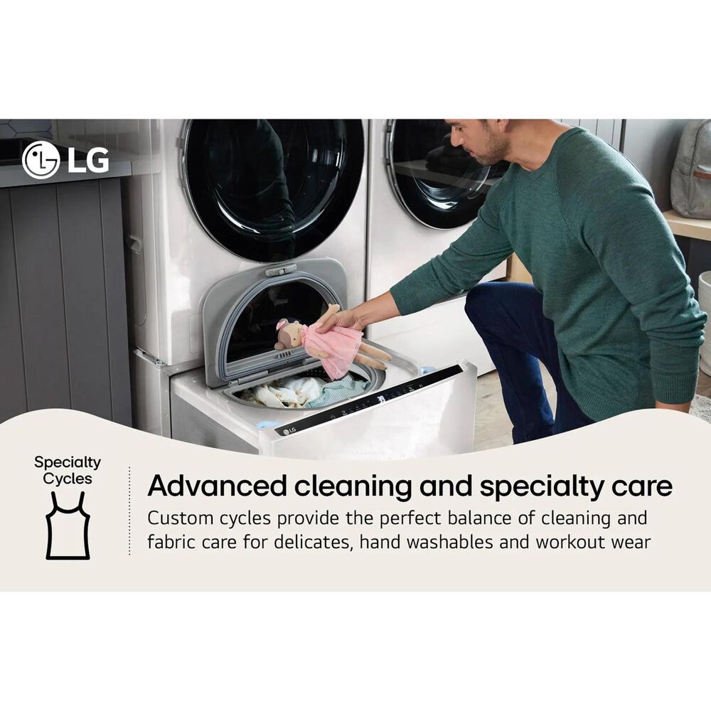 LG 27'' SideKick Pedestal Washer in Alpine White, , large