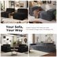 Furniture of America Facil 2-Piece Modular Track Arm Loveseat in Black, , large